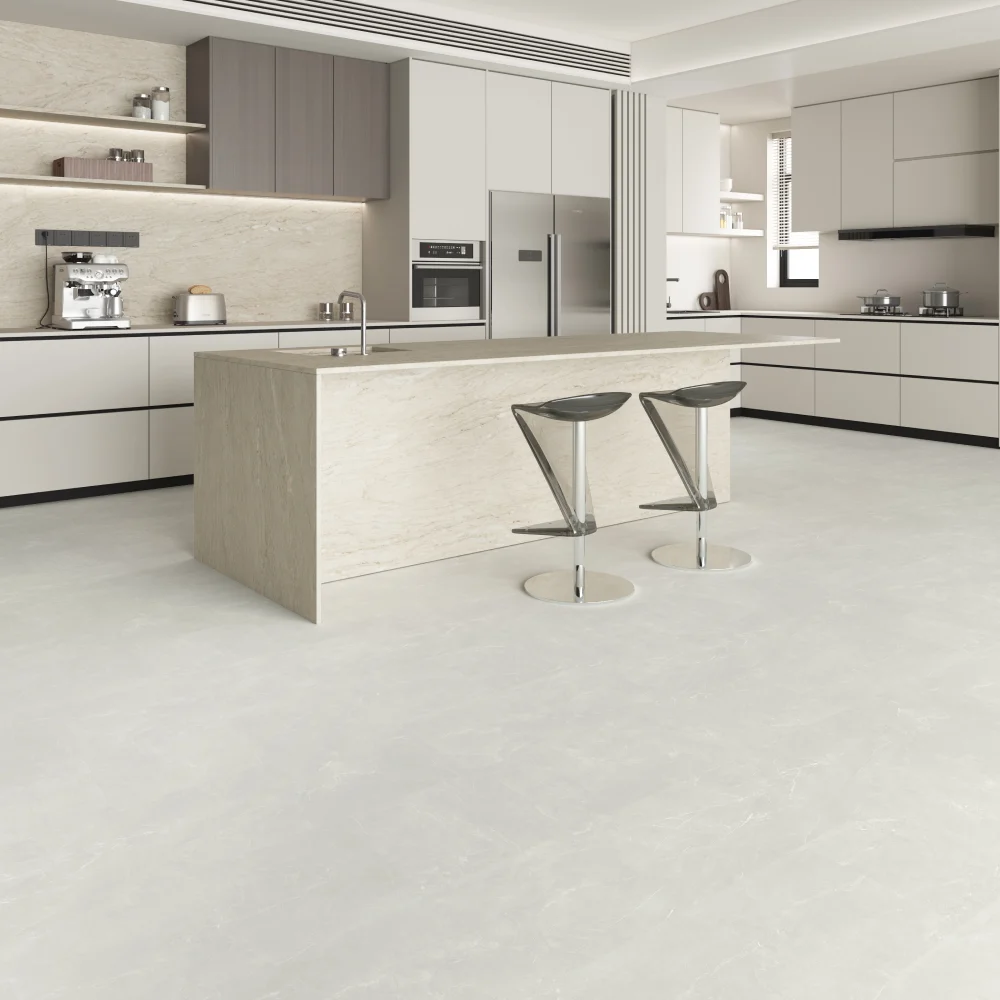 LVT flooring (SPC tile) in Quarry Gray, room scene