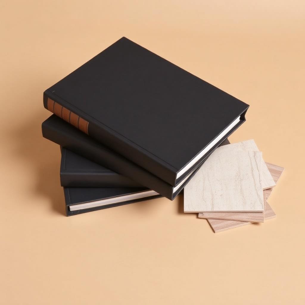 Concept placeholder for a commercial laminate flooring sample binder