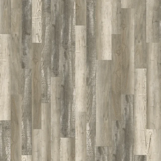 Commercial vinyl plank flooring (SPC) in Loft Gray