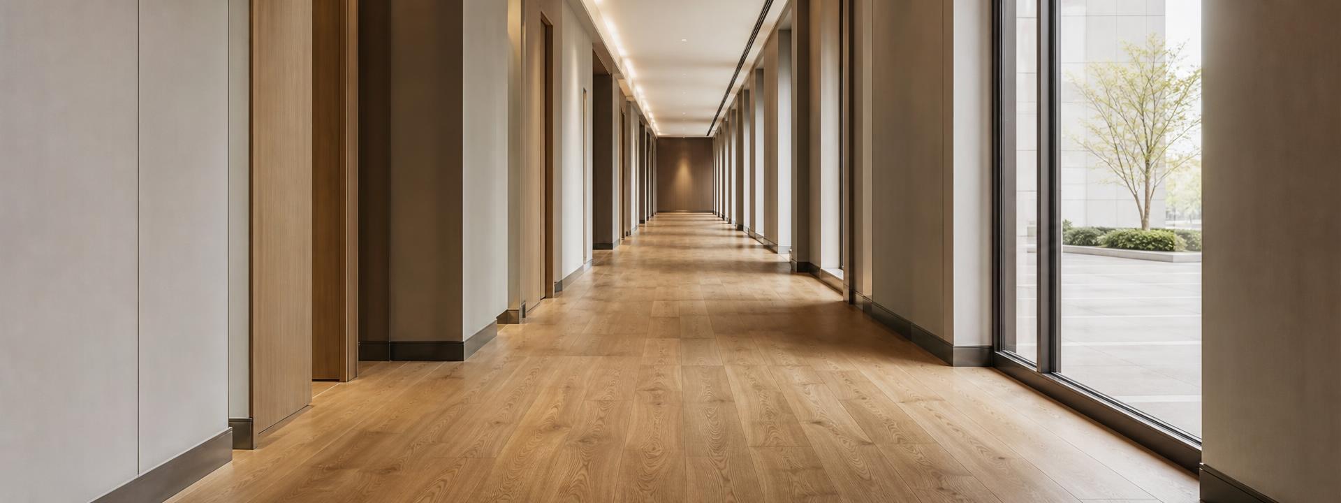 SPC flooring installed in a finished interior